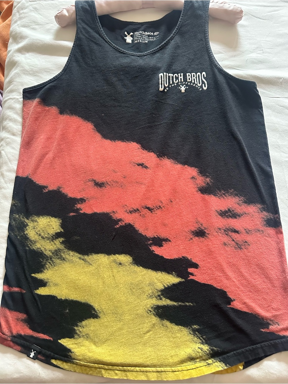 Dutch Bros Black Long Sleeve & Tee Set with Floral Pocket Accent